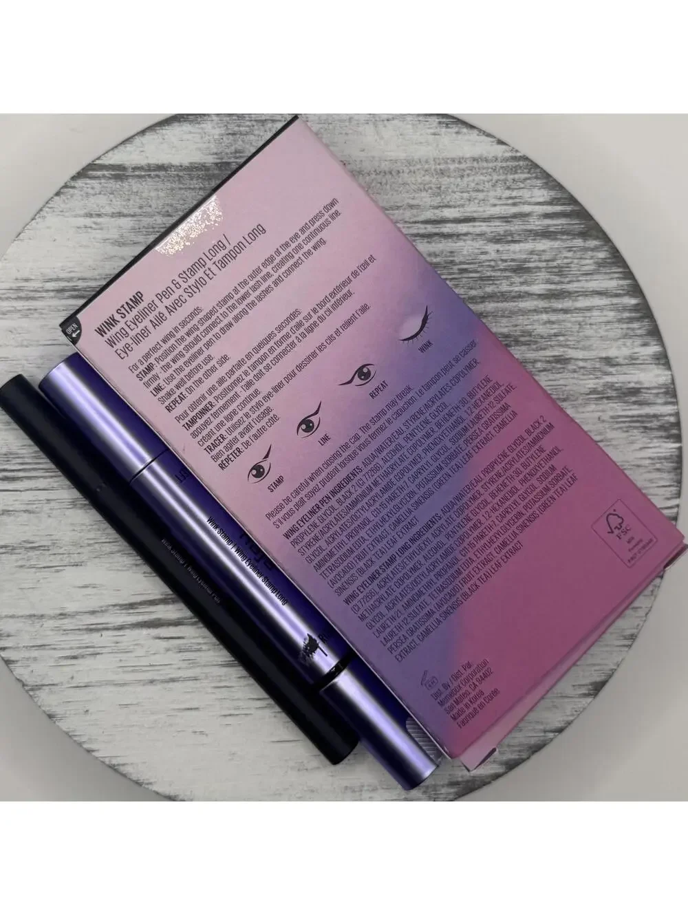 Kaja Wink Stamp Eyeliner Duo Liquid Liner Pen & Stamp - Ink Black Full Size BNIB